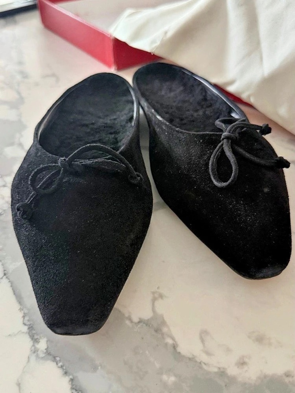 STAUD Gina Shearling Lined Mule Black EU 37.5